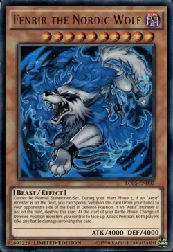Fenrir The Nordic Wolf - Ultra Rare Limited Edition LC05-EN002 - LP - YuGiOh - Image 1