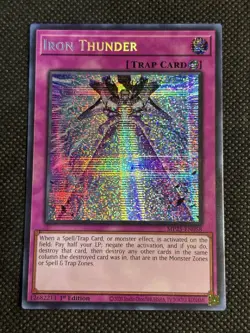 YuGiOh! - Iron Thunder MP25-EN058 Prismatic Secret Rare 1st Edition Near Mint - Image 1