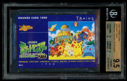 BGS 9.5 GEM MINT Pokemon Japanese Orange Pikachu, Togepi, & Others Phone Card - Image 1