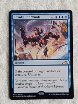 MTG Invoke the Winds #58 Kamigawa Neon Dynasty Magic Card Rare NM - Image 2