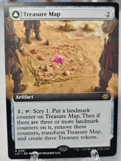 MTG Treasure Map (Extended Art) #391 The Lost Caverns of Ixalan Card Rare NM - Image 1
