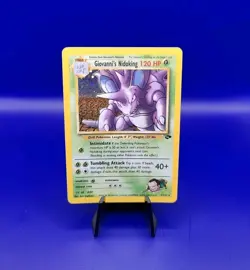 Giovanni's Nidoking 7/132 Gym Challenge Holo Rare Pokemon Card TCG WOTC NM - Image 1