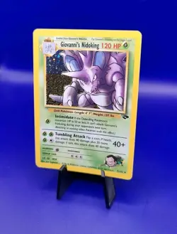 Giovanni's Nidoking 7/132 Gym Challenge Holo Rare Pokemon Card TCG WOTC NM - Image 3