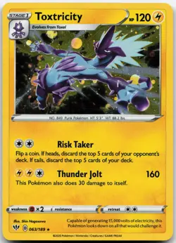 TOXTRICITY 063/189 COSMOS HOLO PROMO POKEMON HOLO LP - Image 1