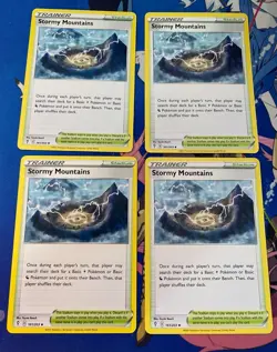 4x Stormy Mountain - SWSH Evolving Skies (161/203) Pokemon TCG Playset - Image 2