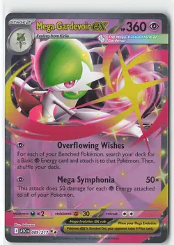 Mega Gardevoir ex 089/217 Double Rare ME: Ascended Heroes Pokemon Holo Near Mint - Image 1