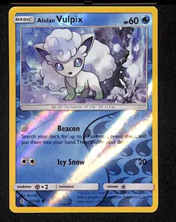 Alolan Vulpix 21 Common Pokemon Guardians Rising 145 Reverse Holo 2017 - Image 1