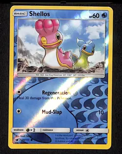 Shellos 29 Common Pokemon Crimson Invasion 111 Reverse Holo 2017 - Image 1