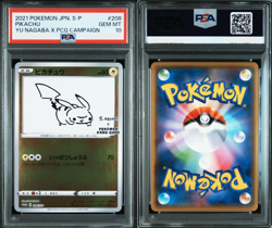 PSA 10 Pikachu 208/S-P YU NAGABA 2021 Japanese Pokemon Card Game - Image 1