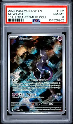 2023 POKEMON SVP EN-SV BLACK STAR PROMO #052 MEWTWO PSA 8 - Image 1
