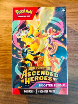 Pokemon Ascended Heroes 6 pack booster bundle Mega Evolution factory sealed - Image 1