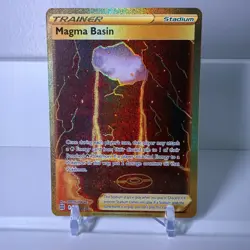 Pokemon Magma Basin 185/172 Brilliant Stars Gold Secret Rare Holo NM - Image 1