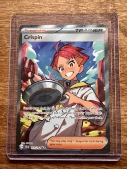 Pokemon TCG Crispin Supporter Full Art Holo Ultra Rare - Stellar Crown - Image 1