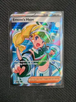Pokemon Emcee's Hype 220/182 ULTRA RARE Full Art Holo 🎶 - Image 1