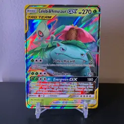 Pokemon Celebi & Venusaur GX Holo 1/181 Team Up Ultra Rare - Image 1