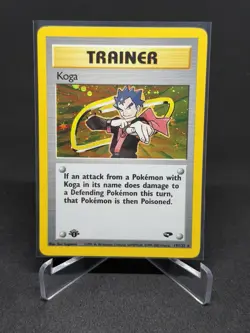 KOGA 2000 POKEMON GYM CHALLENGE 1ST EDITION TRAINER HOLO - Image 1