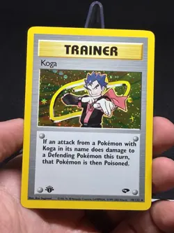 KOGA 2000 POKEMON GYM CHALLENGE 1ST EDITION TRAINER HOLO - Image 3