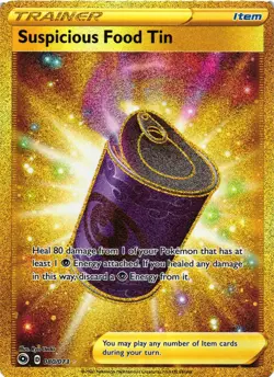 Pokemon TCG Suspicious Food Tin 080/073 Champion's Path Secret Rare NM - Image 1