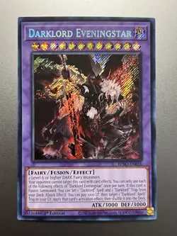 Yugioh - Darklord Eveningstar Secret Rare BPRO-EN036, Near Mint, 1st Edition - Image 1
