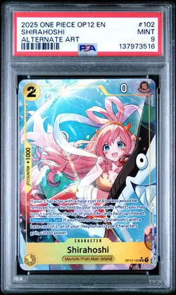 Shirahoshi 2025 One Piece Op12-Legacy Of The Master #102 Alternate Art PSA 9 - Image 1