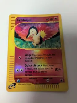 Pokemon Cyndaquil 104/165 Expedition Base Set Reverse Holo Common 2002 Card - Image 1