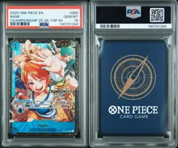 One Piece Championship 2025-26 Promos #050 Nami Top 64 Prize Card PSA 10 - Image 3