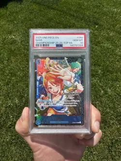 One Piece Championship 2025-26 Promos #050 Nami Top 64 Prize Card PSA 10 - Image 4