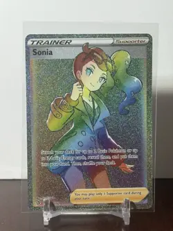 Pokemon S&S Rebel Clash Secret Rare Full Art Sonia Trainer Card 203/192 - Image 1