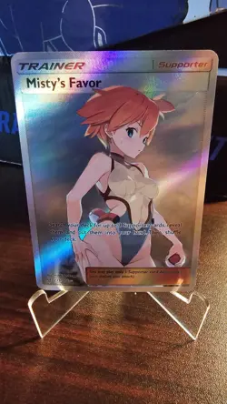 Pokemon Misty's Favor Custom Full Art Holographic Doujin Waifu Anime Card - Image 1