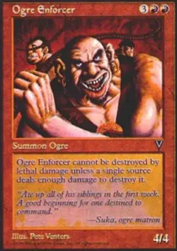 MTG Ogre Enforcer, NM-Mint, English Visions - Image 1