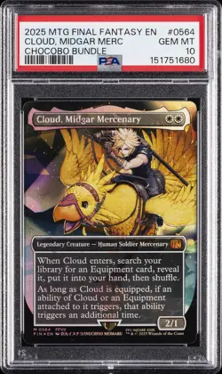 2025 MTG FINAL FANTASY CHOCOBO BUNDLE #0564 CLOUD, MIDGAR MERCENARY PSA 10 - Image 1