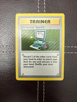 Pokemon TCG - Computer Search 71/102 - Shadowless Base Set - MP Uncommon (1999) - Image 1