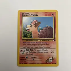 Blaine's Vulpix 65/132 Gym Heroes Unlimited Pokemon Card LP/MP - Image 1