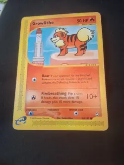 Growlithe 80/147 Aquapolis Non-holo E-reader Pokemon Tcg - Image 1