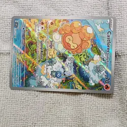 pokemon castform sunny form 195/191 sv08 illustration rare holo 70 hp english - Image 1
