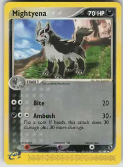 Pokemon TCG Mightyena Uncommon Ruby and Sapphire 42/109 - Image 1