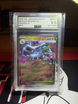 Pokemon TCG Holo Ultra Rare Mega Charizard Ex Inferno X #013 AGS Mint+ 9.5 - Image 1