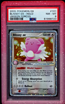 2005 POKEMON Ex Unseen Forces Blissey #101 PSA 8 (POP 132) - Image 1