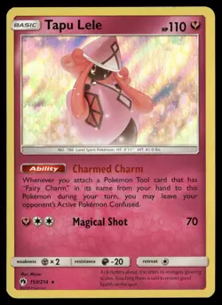 Tapu Lele 150/214 Holo Rare Lost Thunder Pokemon Holo Lightly Played - Image 1