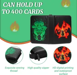 1Pcs 400 Pockets Large Capacity Trading Card Binder Collection Case Book Display - Image 4