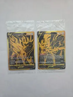 Pokemon Zacian V SWSH076 & Zamazenta V SWSH077 Gold Promos Sealed (NM) - Image 1