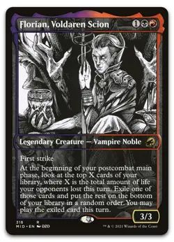 Florian, Voldaren Scion (Showcase) #318 (NM) Midnight Hunt MID Magic MTG - Image 1