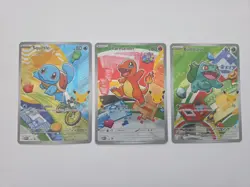 Pokemon First Partner Illustration Collection Series 1 Kanto Gen 1 Starters Set - Image 1