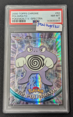 PSA 8 2000 TOPPS CHROME POLIWRATH POKEMON T.V.-SPECTRA - Image 1
