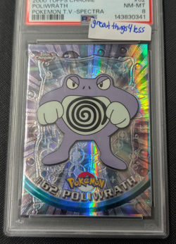 PSA 8 2000 TOPPS CHROME POLIWRATH POKEMON T.V.-SPECTRA - Image 2