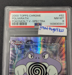 PSA 8 2000 TOPPS CHROME POLIWRATH POKEMON T.V.-SPECTRA - Image 3