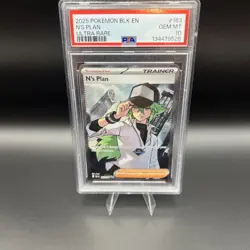 2025 POKEMON BLK EN-BLACK BOLT ULTRA RARE #163 N'S PLAN PSA 10 - Image 1