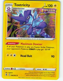 Toxtricity - Holo - 108/264 Fusion Strike - Pokemon TCG - Image 1