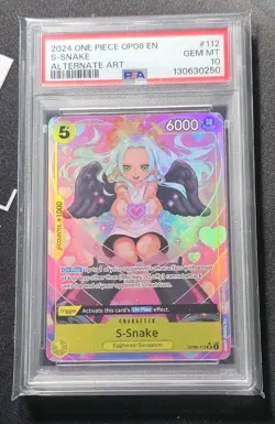 2024 ONE PIECE OP08-TWO LEGENDS 112 S-SNAKE ALTERNATE ART PSA 10 GEM MT - Image 1
