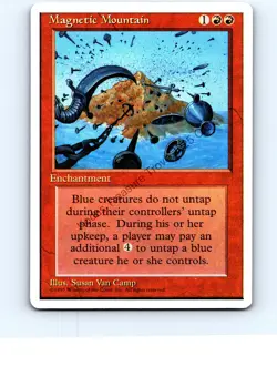 Magnetic Mountain Red Rare Fourth Edition MTG LP Exc+/NM - Image 1